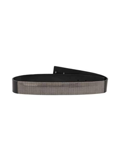 women's belt in black leather Orciani | D10359-NAPPA CHAINNERO